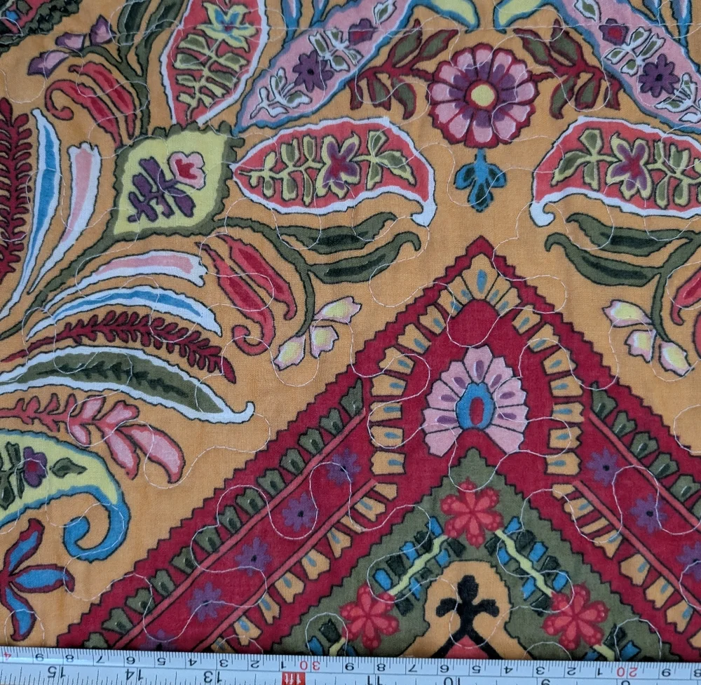 Paisley quilt bedspread twin size reversible with pillow sham by Baltic Linen Co